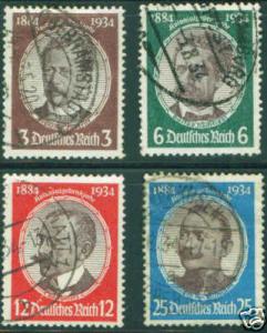 German Deutsche Bundespost Scott 432-5 1934 set $23.45