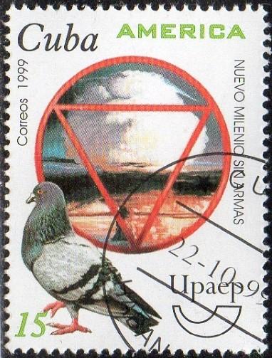 Cuba 4045 - Cto - 15c Pigeon / Mushroom Cloud (1999) (1)