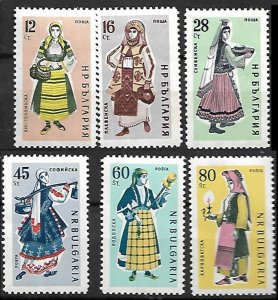1964 Bulgaria 1201-1206 National costumes