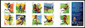 FRANCE 2016 Soccer Plays Booklet; Scott 5034a; MNH