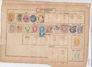 austria empire stamps on 2 pages 1863 - 1900 ref r10776A