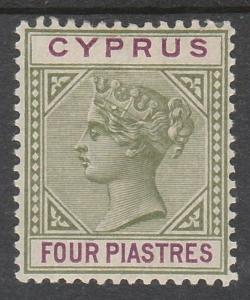 CYPRUS 1894 QV 4PI 