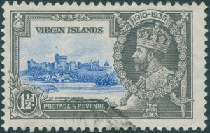 British Virgin Islands 1935 1½d ultramarine & grey Jubilee SG104 used