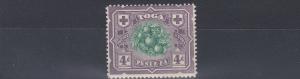 TONGA  1897  S G  45  4D   GREEN  & PURPLE   MH    TONED 