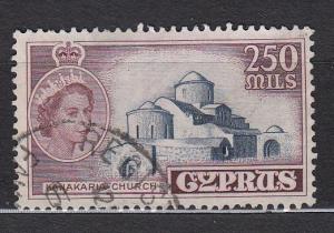 Cyprus - 1955 QEII 250m Sc# 180 - (2401)