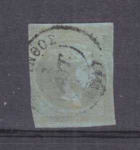 GREECE, 1872 40L. Olive Green on Blue, used.