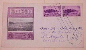 PUERTO RICO FDC 1937 NOV 26 CACHET ADDRESSED