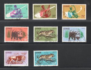 Guinea #241, 243, 247-8, 250-3    VF, Used, Music & Wild Animals .....  2610010