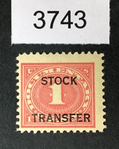 US STAMPS # RD1 REVENUE MINT OG NH CAT. $  LOT #3743
