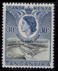 KENYA UGANDA TANGANYIKA QEII SG166, 30c ROYAL VISIT, M MINT.