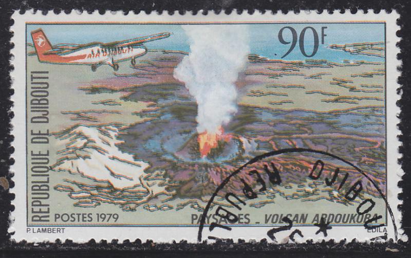 Dijabouti 492 Aircraft over Volcano 1979