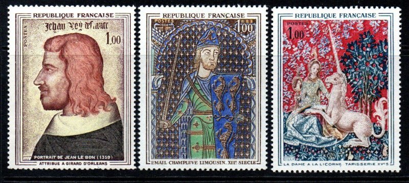 France 1964 french art jean le bon champleve unicorn sg1637-9 MNH 