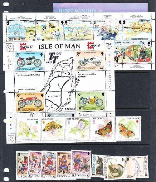 Isle of Man - small collection of Mint NH sets (CV 27.65)