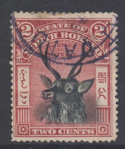 North Borneo Scott 80 - SG94, 1897 Sambar Stag 2c Red used