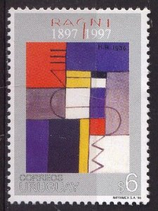 Uruguay stamp 1998 - Painting by Hector Ragni multicolored