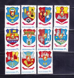 Romania 2894-2895, 2897, 2899-2900, 2905, 2907, 2912-2914 MNH Coats Of Arms