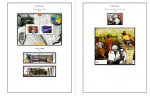 COLOR PRINTED PORTUGAL 2000-2010 STAMP ALBUM PAGES (214 illustrated pages)