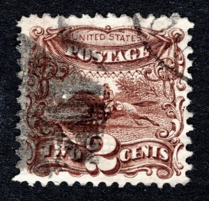 US 1869 2¢ Post Rider Stamp #113 Used CV $80