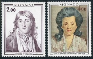 Monaco 1035-1036, MNH. Mi 1237-1238. Honore IV, Louise d'Aumont-Mazarin. 1976.