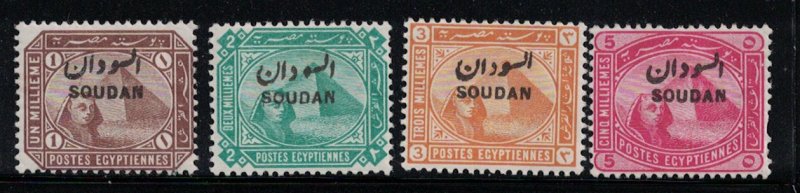 Sudan # 1-4  1897   MH    SCV $ 10.25