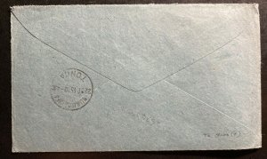 1945 Haapai Tonga Toga Cover To Glasgow Scotland Stamp Block