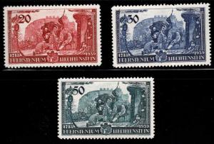 LIECHTENSTEIN Scott 154-156 MH* stamp set 1939