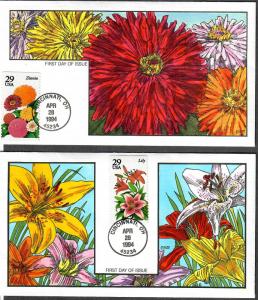 US Collins FDC SC#2829-2833 Flowers