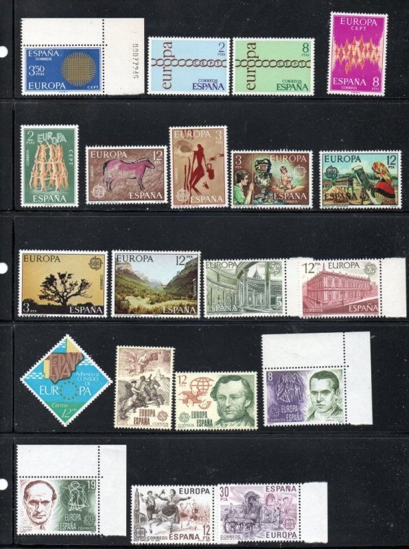 Spain Collection of Europa sets 1970's, 1980's & some 1990's m...