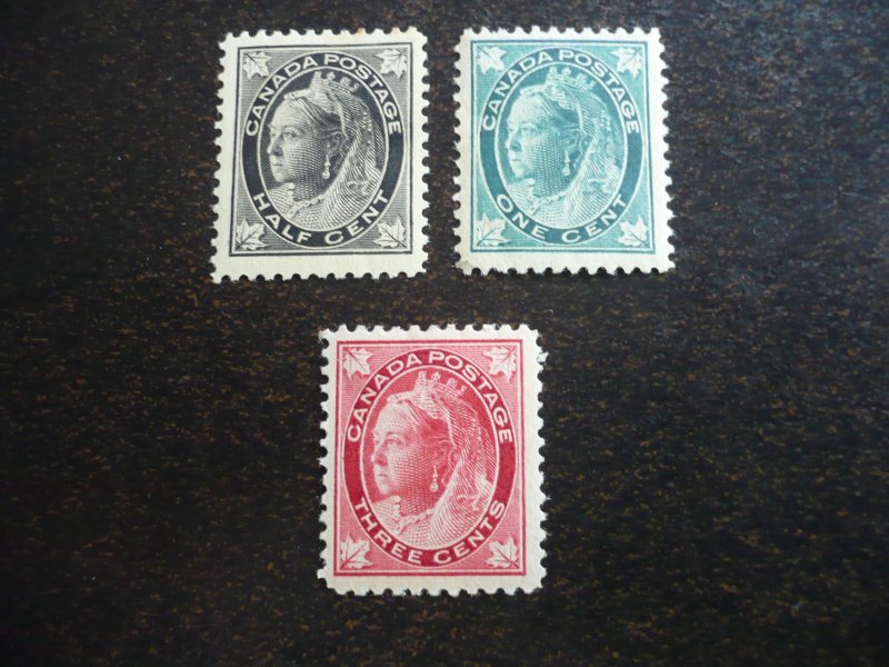 Stamps - Canada - Scott# 66,67,69 - Mint Hinged Part Set of 3 Stamps- Maple Leaf