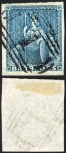 Barbados SG9 (1d) Pale Blue Big Margins Cat 75 pounds