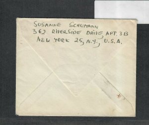 1952 Prexie Cover 9c Harrison Cooperstown NY Airmail