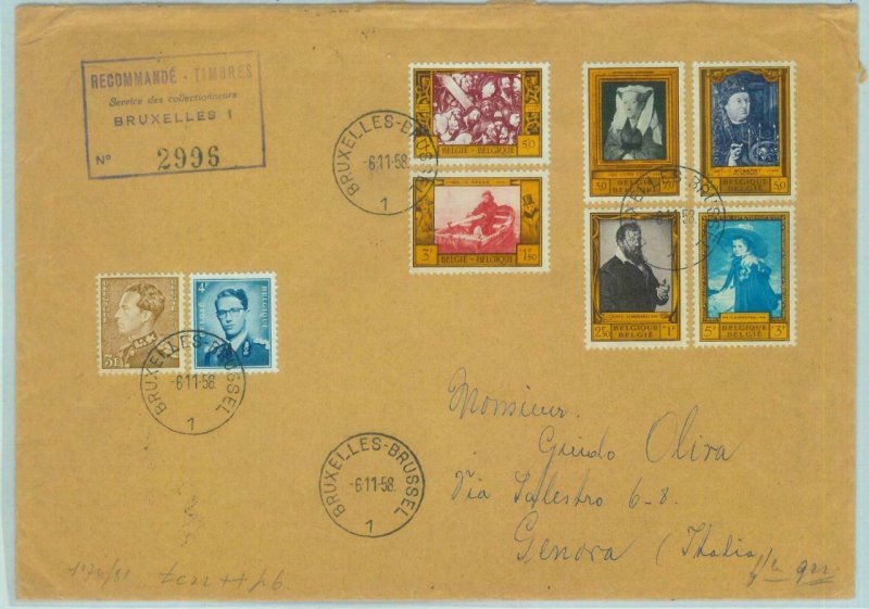 84056 - BELGIUM - POSTAL HISTORY -  FDC (?)  COVER 1958  ART paintings