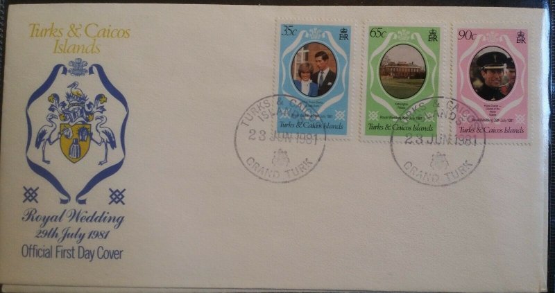 Commonwealth 1981 Royal Wedding FDC Covers Kenya Grenada Turks & Caicos St Lucia