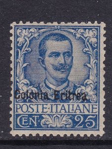 Eritrea Scott 24, 1903 25c with clean APS Certificate.  VF, MNH Scott $850