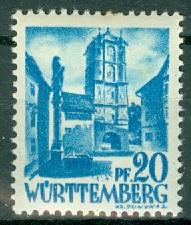 Germany - French Occupation - Wurttemberg - Scott 8N7 (SP)