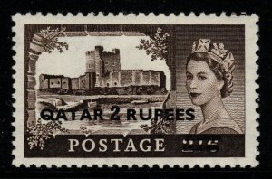 QATAR SG13 1957 2r ON 2/6 BLACK-BROWN MNH