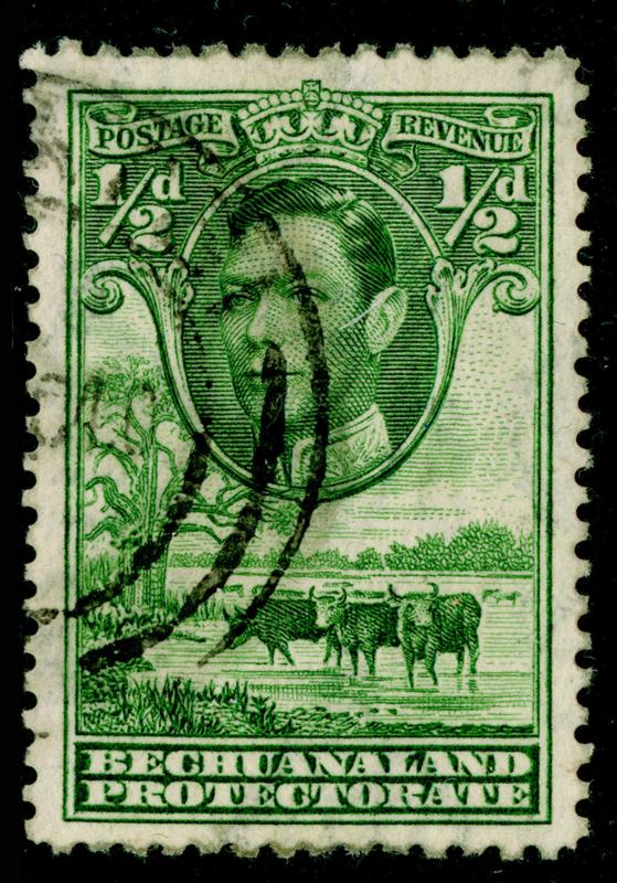 BECHUANALAND SG118, ½d green, FINE USED, CDS.