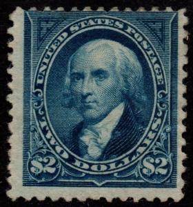 $US Sc#262 M/H disturbed OG, tiny thin, Miller Cert., CV. $2750