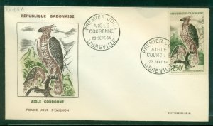 Gabon 1964 Bird 250f FDC