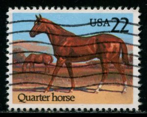 2155 US 22c Horses, used