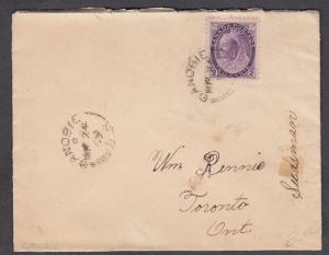 NEW BRUNSWICK SPLIT RING TOWN CANCEL COVER CANOBIE