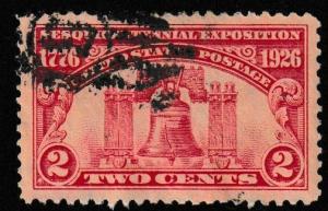 SC# 627 - (2c) - Liberty Bell - Used Single
