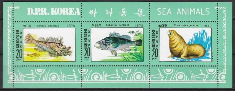 1979 Korea North 1937-39KL Sea fauna 8,00 €