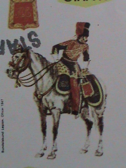 ​SCOTLAND-STAFFA STAMP-1974-MILITARY UNIFORMS SOLDIERS ON HORSE CTO-SHEET VF