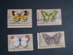 ​UNITED STATES STAMP 1977-SC#1712-5  COLORFUL BEAUTIFUL LOVELY BUTTERFLY USED