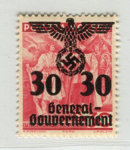 GERMANY; POLISH OCC. 1940 General Govt. surcharged issue Mint 30g. value