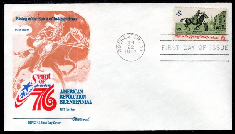 US 1478 Post Rider Fleetwood U/A FDC