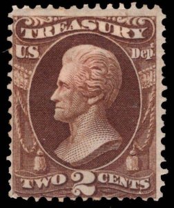 US STAMPS #O73 2c OFFICIAL MINT OG H $125 LOT #84248-2*