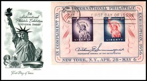 US 1075 Fipex Souvenir Sheet Artmaster Pencil FDC