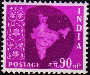 India. 1957 90np S.G.412 Mounted Mint